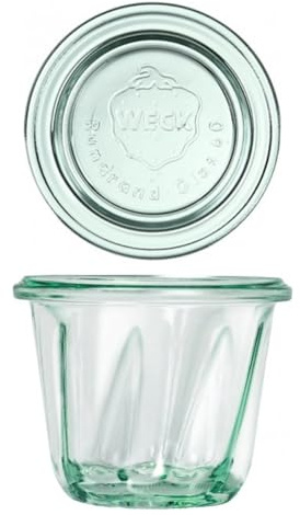 Weck Bäckerei-Glas 80 ml 12-teilig | Glas mit Deckel zum Einmachen von Konserven, Säften, luftdichtes Aufbewahren von trockenen Zutaten