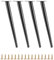 QWORK® 4er-Set Schräge Kegel Tischbeine 40 cm - Stahl Möbelbeine mit Kratzfesten Kappen für Couchtisch/Nachtständer/Schränke/Stühle