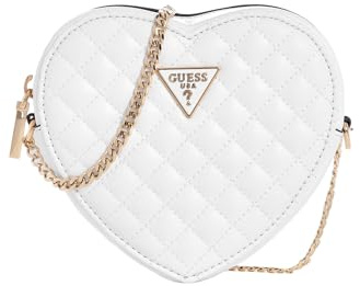 GUESS Rianee Quilt Heart Bag, Mehrfarbig, Weiß, Einheitsgröße