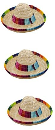 Supvox 9 STK Haustierhut Hund Sombrero Mexikanischer Hunde-Katzen-Outfits Weihnachtsmann-kostüm Mexikanische Partygeschenke Hundeparty Weihnachtsmütze Welpe Haustierzubehör Mini