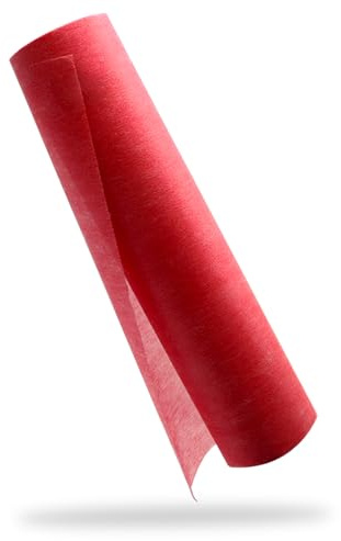 YUNSHANGHE Runner da Tavolo in Tessuto Non Tessuto, 30 cm x 25 m, Decorazione da Tavolo, per Battesimo, Comunione, Compleanni, Matrimoni e Feste (Rosso)
