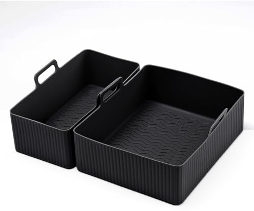 viriech Silikonform Heißluftfritteuse für Tefal Easy EY901840, 2 Stück Airfryer Silikonform, Wiederverwendbar Silikonform Airfryer Zubehör für Lakeland 5L/3L, TowerT17099,Salter EK5729