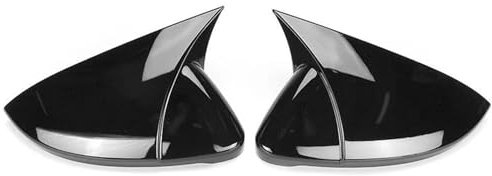 Rückspiegel Abdeckung Flügelspiegelabdeckung Rückspiegelkappen Gehäuse OX Horn Für VW Für Golf MK7 MK7.5 R Für GTI Für GTD 2014–2017 2018 2019 Spiegelkappen(Farbe:Gloosy Black)