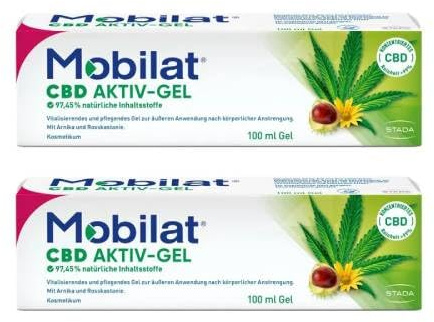 Mobilat® CBD Aktiv-Gel: vitalisierend, beruhigend, pflegend. Für beanspruchte Körperpartien. Doppelpackung (2x 100ml)