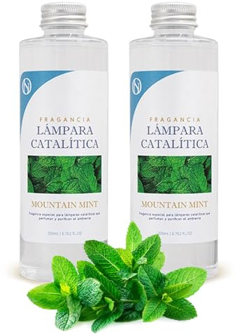 M MAMA MANUELA Pack Ahorro 2X Fragancias para Lámpara catalítica 200ml: Aroma Mountain Mint. Disfruta de tu Aroma Favorito Durante más Tiempo.