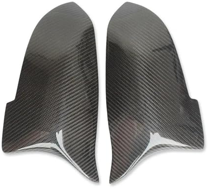 YOUKEJNM Auto Spiegelkappen Für 5er 6er Für 7er Für F10 F11 F18 Für F07 F12 F13 Für F06 F01 F02 Für LCI 2015-2017 Rückspiegel-Abdeckkappen Rückspiegelgehäuse(Carbon Grain Black)