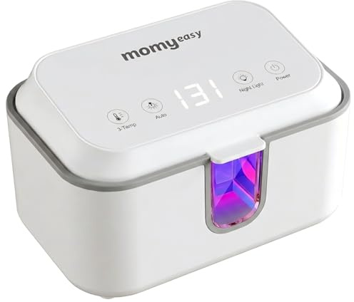 MOMYEASY Baby Wipe Warmer, Wipe Warmer with Digital Temperature Control | 3 Adjustable Temperature Modes, Night Light, Up to 100pcs Larger Capacity Wipe Dispenser for Baby & Adult Wipes