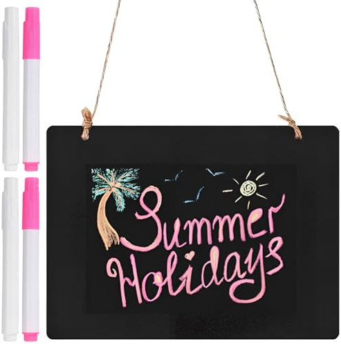 Kreidetafel, Schiefertafel Zum Beschriften, Doppelseitige Kreidetafel, Mit 4 Stiften