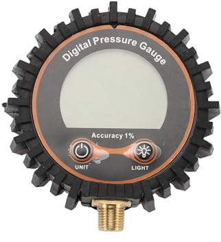 HEROFFIX Manomètre De Pneus Numérique 1 Pc Pour Auto Sans Pile 0-250 Psi | Plastique, 1/8 Npt, Précision ±0.5, Universel