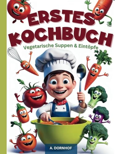 Kochbuch für Kinder ab 10 vegetarisch – Vegetarische Suppen & Eintöpfe: 32 einfache, kinderfreundliche Suppen- und Eintopf-Rezepte plus Bonusrezepte für kleine Köche ab 8 - 10 Jahren
