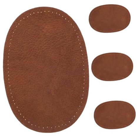 DIYEAH 2paare Ellenbogenflicken Aus Pu Für Herren-pullover Oval Mit Vorgestanzten Nadellöchern Für Diy-näharbeiten Und Reparatur Von Kleidungszubehör
