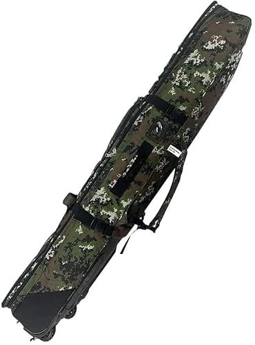 JKELPV Skiausrüstung Snowboard-Tasche, vollständig gepolsterte Rad-Reisetasche, Doule Snowboard, Snowboard-Stiefel, Ski, doppelte Ausrüstungstasche, Schlepper Ski Board Bag(Jungle166cm)