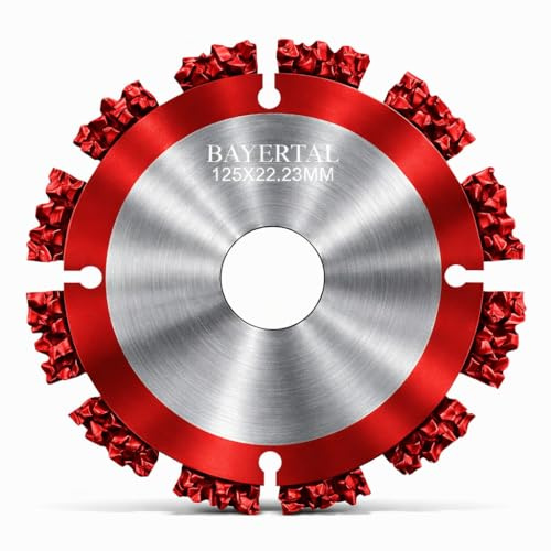 BAYERTAL® Wurzel- & Holz-Trennscheibe 125 mm – Hartmetall-Scheibe für Winkelschleifer – robust & langlebig – 22,23mm Aufnahme | Wurzelschneider | Holztrennscheibe | Wurzelentferner für Baumwurzel