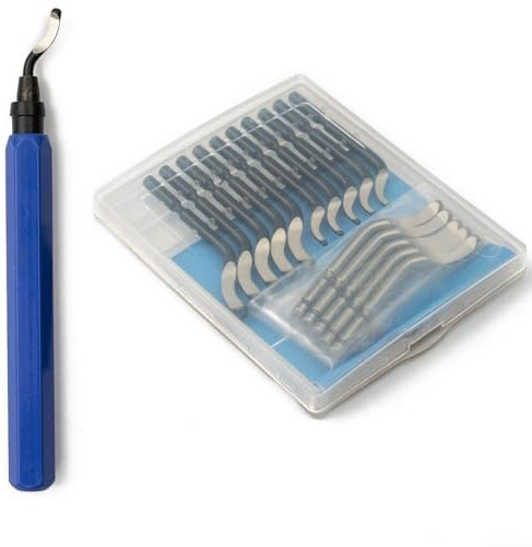 Efficient Deburring Tools 15PC Kit with Rotary Bits for Smooth Edges on Wood, Plastic, Aluminum, Copper, and Steel