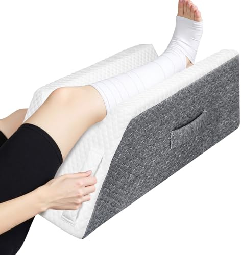 XDTIME Leg Elevation Pillow, Leg Support Pillow for After Surgery,Injury and Rest,Memory Foam Wedge Pillows for Legs Sweeling and Sleeping Blood Circulation,Knee, Ankle and Foot Pain Relief Recovery.