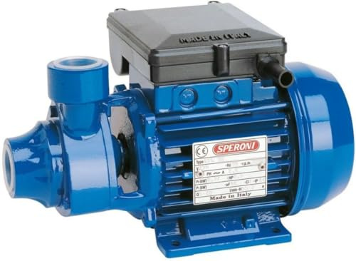 Speroni 1810100 Model KPM 50 Volumetric Water Pump, 110-220 Volts, 2.9 Amperes, 3450 RPM Two Pole Induction Motor, 0.37kW, 60Hz Frequency, Single Phase, Cast Iron Pump Body