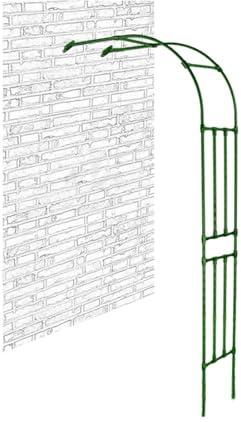 Rose Half Arch Garden Arch Metal,Wedding Trellis Support Arches,Archway for Grapevine Jasmine Climbing Plants (Green)(1.2x2.4x0.4m)