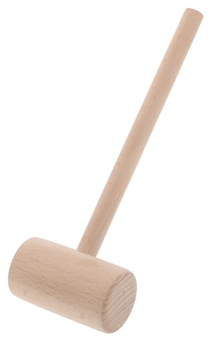 DECOMELODY Marteau de Hêtre pour Cuir et Sculpture Ergonomique Polyvalent pour Bricolage et Travaux de Menuiserie Poignée Confortable et Design Naturel Élégant