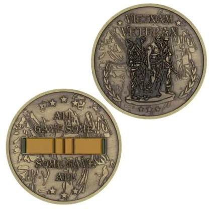 MINHBDER Monedas Conmemorativas De Veteranos De Vietnam, Monedas De Recuerdo, Todos Dieron Algo/Algunos Dieron Todo, Regalos De Colección Chapados En Bronce