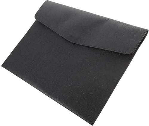 Lurrose Porte-Documents en Cuir A4 Fermeture à Pression, Pochette de Classement Portable pour Rangement Dossiers, Organisateur Fichiers Compartiments Multiples pour Usage Professionnel