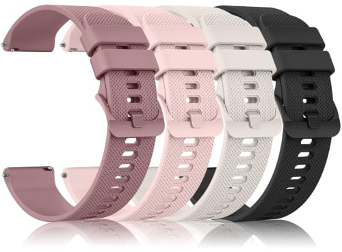 Yisica 4PCS 22MM Ersatz Uhrenarmbänder Silikon, Uhrenarmband mit Schnellverschluss Ersatzbänder Watch Straps, Uhren Zubehör Uhrenarmbänder Watch Band (BPack, 22mm)