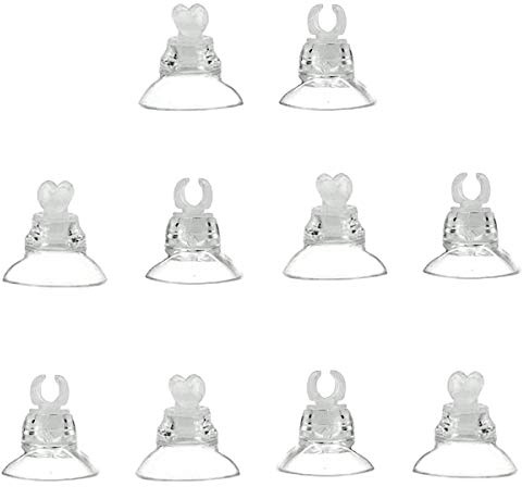 JZMYXA Aquarium Suction Cup Clips Air Tube Holders for Fish Tank,10 Pieces, Fit Tube/Lighting Wire Outer Diameter 0.2-0.23 Inch.