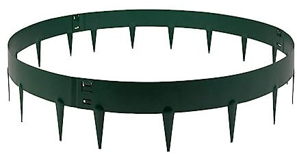 HORNVAL Baumumrandung mit Dornen | runde Rasenkante aus beschichtetem Stahlblech | Grün | Matt, in DREI Farben und in Zwei Größen erhältlich O2B Ø 0,9 m