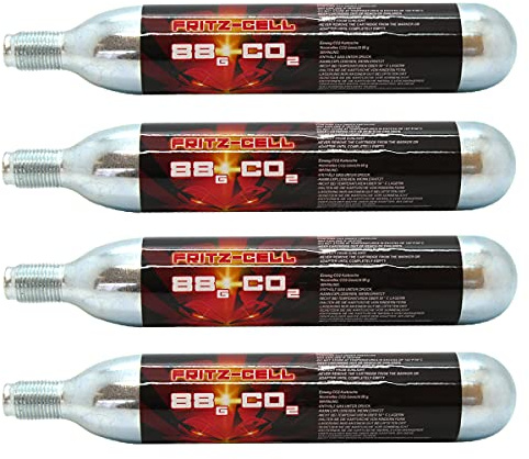 Fritz-Cell 88g CO2 Kartuschen – für Softair Paintball Gotcha – 4 Stück