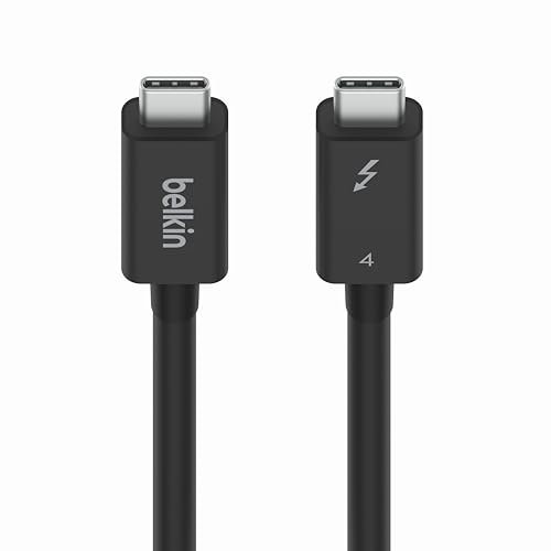 Belkin Cavo Thunderbolt 4, 1 m, cavo di alimentazione usb-c usb-c con 100 W di Power Delivery, compatibile con USB 4, Thunderbolt 3, MacBook Pro, eGPU e altri, certificazione Thunderbolt Intel