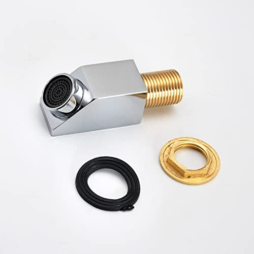 G 1/2 Messing Verchromt In Der Wand, Quadratisch/Rund, Badezimmer Galvanisierte Duschhalterung Wasserhahnhalterung Ersatzteile Silberfarbene Hochglanzoberfläche, Kein Spritzen (B)