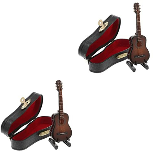 ibasenice 2sätze Miniatur-Gitarre Dekoration Klassisches Für Und Kinderzimmer Miniaturgitarren Als Für Heimdekoration