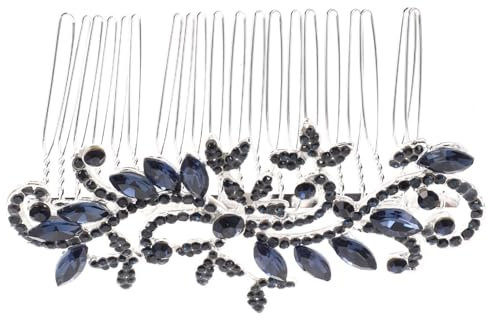 Luxshiny Blauer Strass Hochzeit Haarkamm Elegantes Hochzeitskopfschmuck Für Damen Fotografie Requisiten Für Besondere Anlässe Stilvolles Haaraccessoire Für Frauen