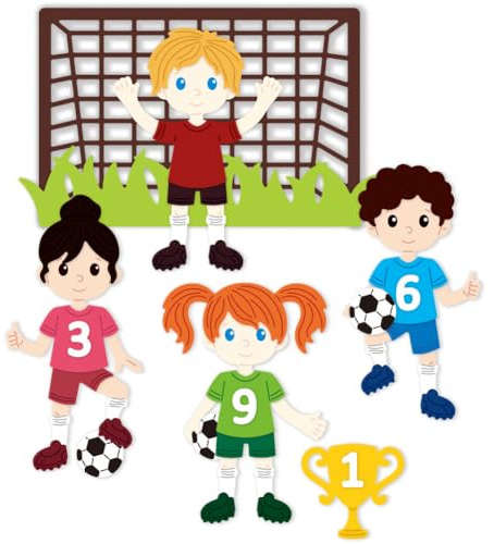 DELORIGIN Stanzformen Mit Fußball Fußballspieler Nähen Karbonstahl Stanzschablonen Trophäen Stanzformen Sport Stanzformen aus Karbonstahl Für DIY Fotoalbum Geschenkdekoration