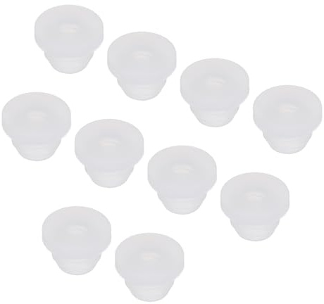 sourcing map 20Pcs Snap Rubber Grommet Plug Mount Dia 6mm ID 3.5mm Narrow Groove Width 2mm Seal Anti-Scratch for Electrical Box Cable Pipes Transparent
