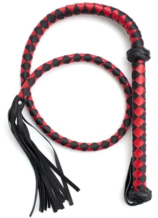 Inkoby Cheval Rouge Fouet Cheval Fouet Équitation Cravache Équestre Simili Cuir Fouet Équipement Cheval Fouet Entraînement Cheval Fouet