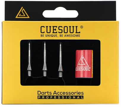 CUESOUL Titanium Rilled Conversion Darts Point, bestehend aus Deep Cut Grooves Design für den ultimativen Fingergriff, Packung mit 3 PCs.