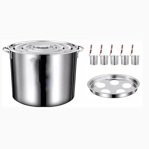 Nudelkocher Einsatz Set Nudelkocher 4/5 Löcher, Nudelkocher-Set aus Edelstahl mit Trennwand und Sieb für die Küche zu Hause, multifunktionaler Kochtopf, 5 Löcher