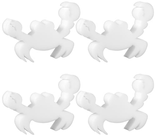 BOXOB 4uds Esponjas Absorbentes de Suciedad para Bañeras de Hidromasaje, Esponja Aceite con Forma de Cangrejo para Piscinas de Gran Eficiencia Esponja Absorbente para Spas y Piscinas (Blanco)