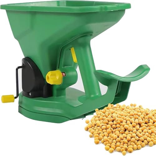 Good Homie Grass Feed Seeding Fertiliser Spreader1.5L Capacity Broadcaster Spreader, Portable Spreader for Garden 5 Gear Adjustable for Garden Lawn Small Farms, Handheld Seeder, Power Spreader