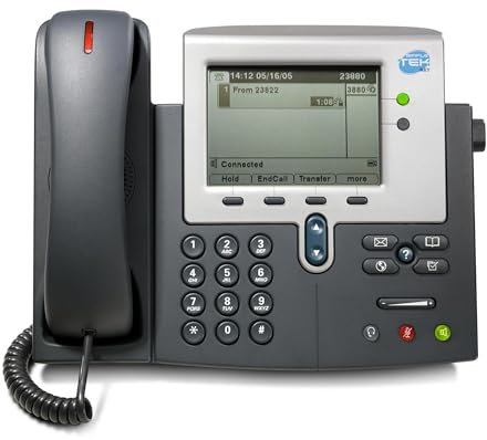 SIMPLETEK - Telefono IP POE Phone 7940 7940G Aziendale Ufficio a Cornetta VoIP | Senza Alimentatore (Ricondizionato)