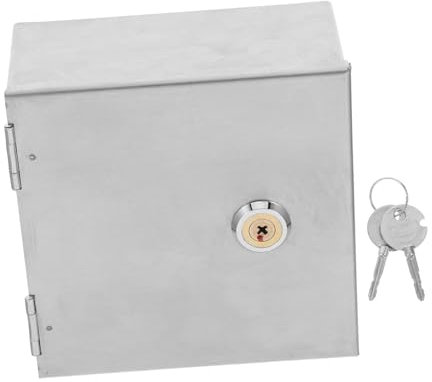 MAGICLULU Electrical Box Protective Switch Cover Stainless Steel Outdoor with Lock and Keys Splashproof Design for Safe Use for Socket and Electrical Equipment