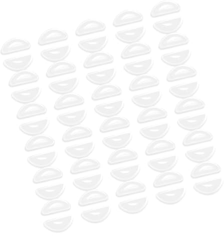 30 Paar transparente Nasenkissen, 1 mm, rutschfest, Silikon-Pad, sicher für Vollrahmen-Brillen und Lampenschirme