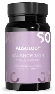 Absology Balance Skin - Integratore Alimentare per Pelle Sensibile o Acneica - Uomo e Donna - Complesso SynbAEctive®, Fibra di Acacia, Estratto di Viola Selvaggia, Zinco, Vitamina B3-60 Capsule
