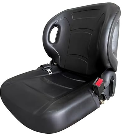 Sedile Trattore, Sedile Trattore Agricolo con Schienale Regolabile in Angolazione Cintura di Stabilizzazione, per Carrelli Elevatori, Escavatori e Minipale