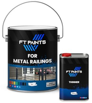 FabioT. FT Paints 2.5L Kit Decorative Matt Finish Paint For Metal Railings- RAL 5002-Ultramarine Blue