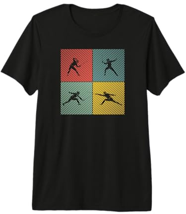 Esgrima Deportiva Jugadores Juego Fencing Esgrima Camiseta Premium