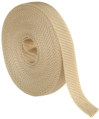 Amig - Cinta para Recogedor de Persianas Enrrollables - Cuerda de Repuesto para Carretes de Persiana de Toque Suave y Rígido - Resiste los Rayos UV y la Abrasión - Color Marfil - Medidas: 20 mm x 6 m