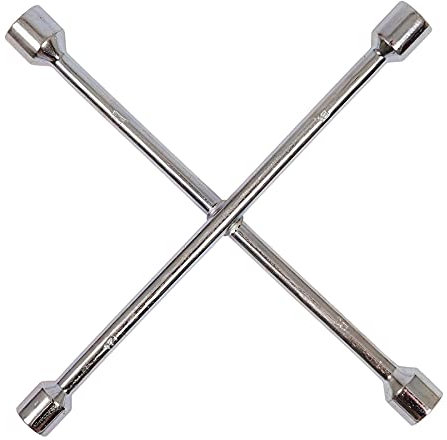 Dapetz Professionale Fisso 4 Vie Croce Ruota Chiave Dado 17/19/21/23mm Van Camion Auto Pneumatico Resistente