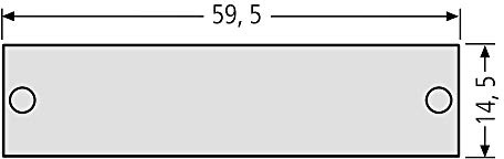 RENZ Namensschild zum Aufschrauben 97-9-00317-2 Bohrungen - Befestigungsmaterial inkl.