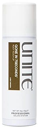 UNITE Hair - Gone in 7SECONDS Root Touch-Up - Temporary Root Concealer That Blends and Covers Grays - Ideal for All Hair Types, Light Brown, 2.0 oz